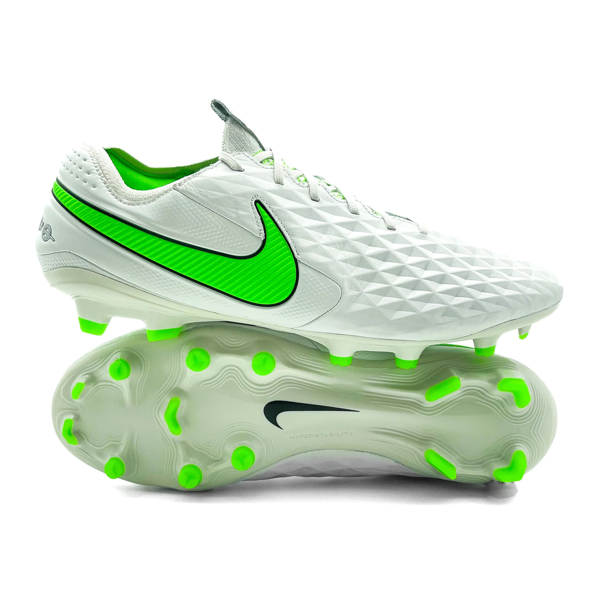 Nike tiempo best sale white green